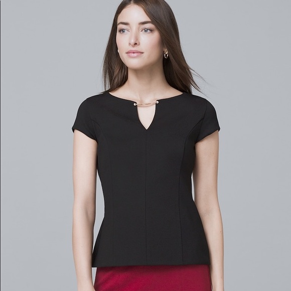 White House Black Market Tops - WHBM Black Chain Detail Bodice size 2 F8